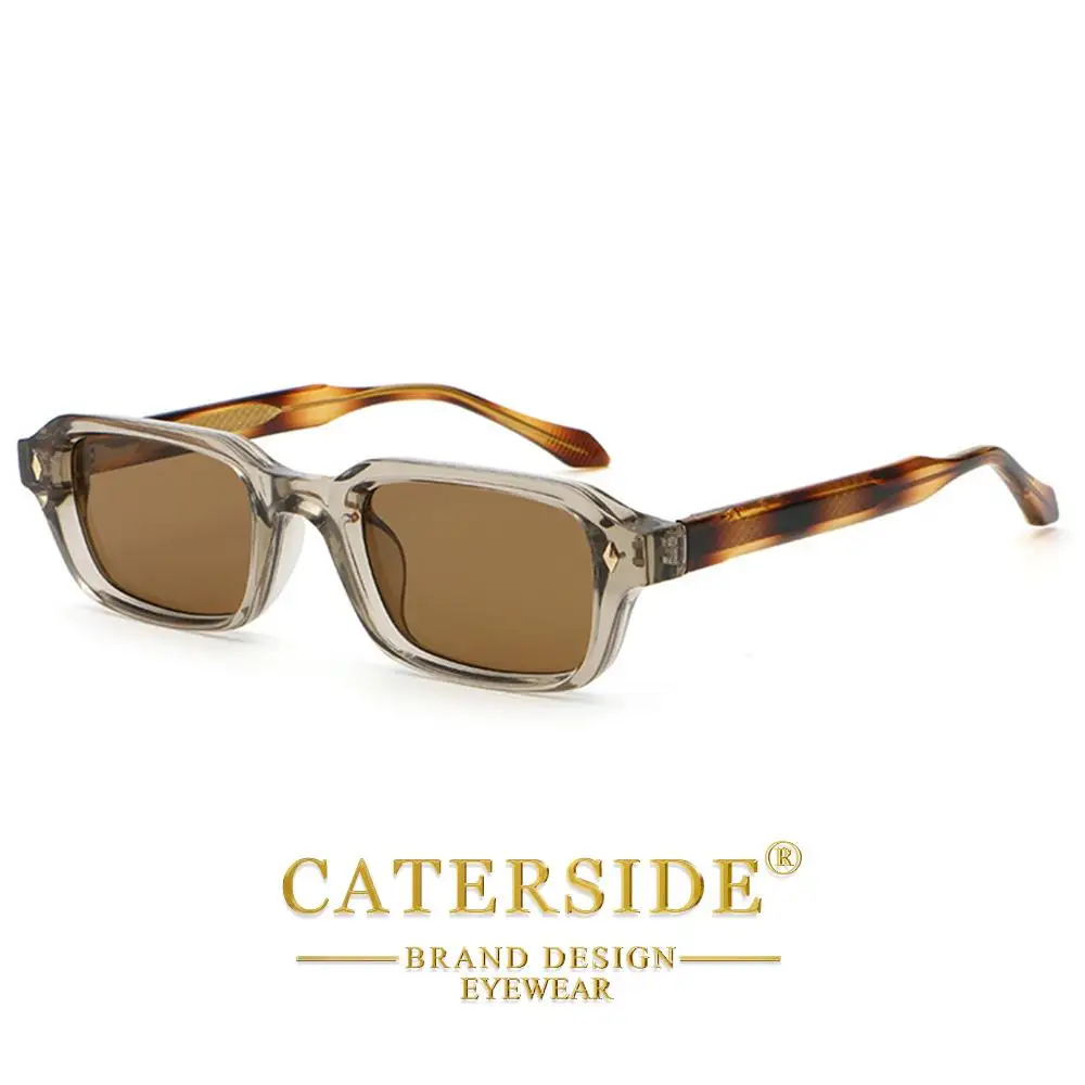 CATERSIDE Retro Herren-Sonnenbrille, quadratisch, kleiner Rahmen, Farbverlaufs-Sonnenbrille, Damen-Sonnenbrille für Outdoor-Reisen, Fahren, Sommermode – Detail 8