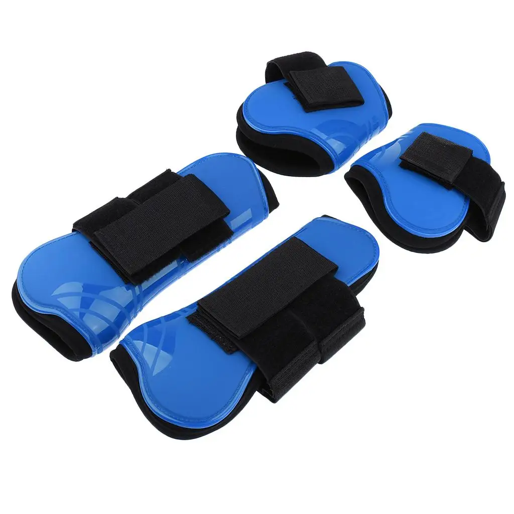 2 Set Pferde beins tiefel, vordere Hinterbeine Sehne und Fetlock Pferdesport-Pu-Schale und hochwertiges Neopren-Linning