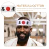 Headgear Ninja Print Headband Sushi Chef Handkerchief Japanese Men White Karate Fitness 2