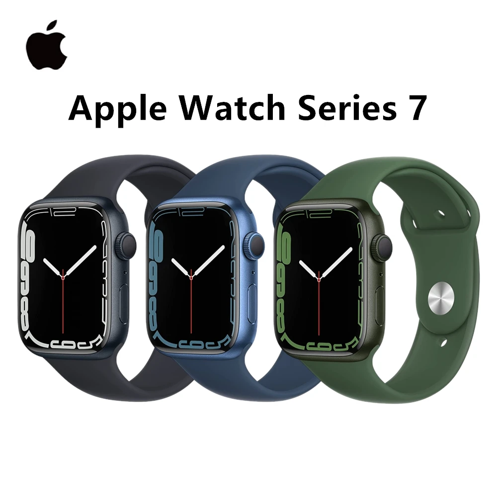 100% Originale Apple Watch Series 7 41Mm / 45Mm Apple Watch S7 Custodia In Alluminio Con Cinturino Sportivo Ios Smartwatch (Rinnovato)