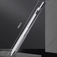 4 In 1 Multifunction Luxury Pen, 0.7mm 3 Color Ballpoint 0.5mm Mechanical Pencil, Gravity Sensor Metal Retractable Pens Długopis 6