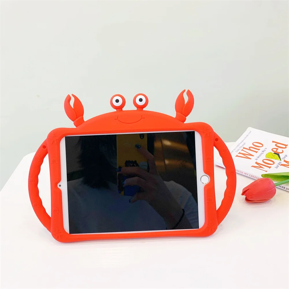 Kids Silicon Case For Ipad 6Th 9.7 2018 Air2 Pro 10.5 11 Mini 1 2 3 4 5 2019 Hand-Seld Shockproof Tablet Cover For Ipad 7Th 10.2
