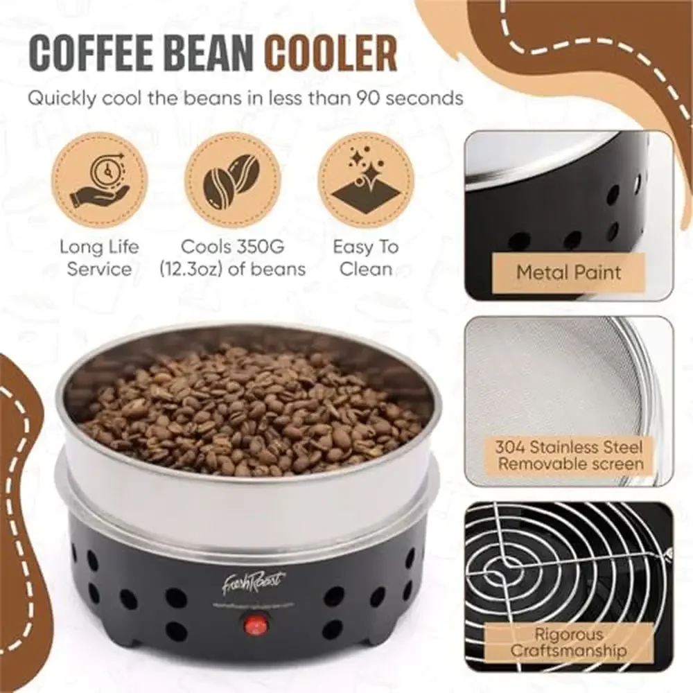 Home Coffee Roasting Kit Fresh Roast SR800 Roaster Glass Tube Bean Cooler Burr Grinder Green Bean Sampler Pack