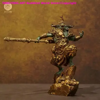 Global limited edition Master bronze sculpture Oriental traditional Myth culture West entrap WU KONG Cattle King HOME Decorative