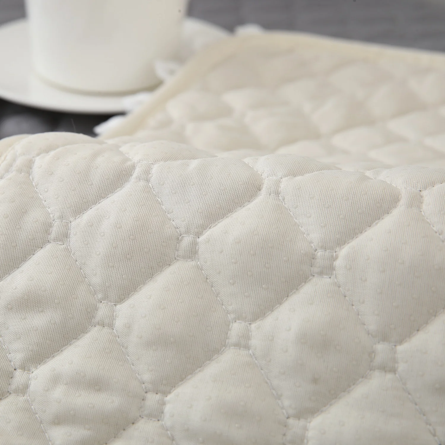 1pc Rhomb Quilted Non-Slip Sofa Cushion Cover, Slipcovers Protect your Living Room Couch Soft and Durable 2
