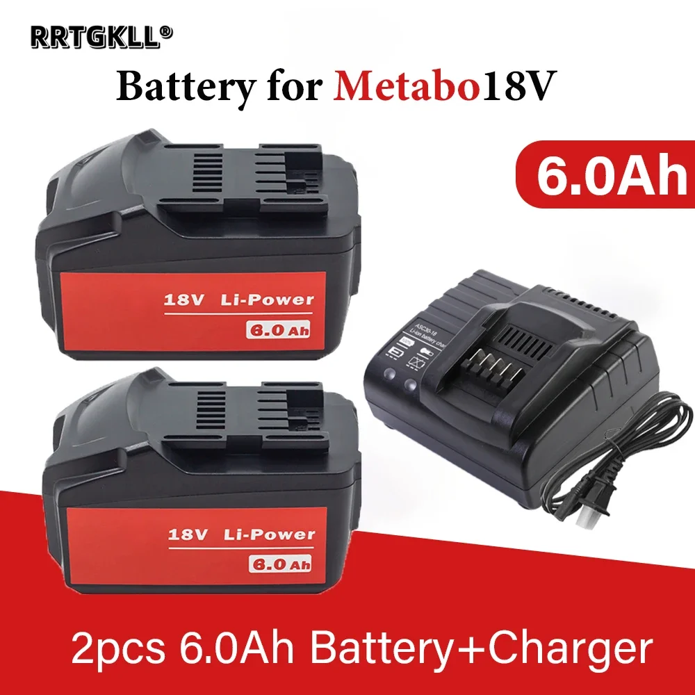 Nuova Batteria Ricaricabile 18V 6.0Ah Per Utensile Elettrico Cordless Metabo Sostituire Per Batterie Di Backup Metabo 18V 625592000 625591000
