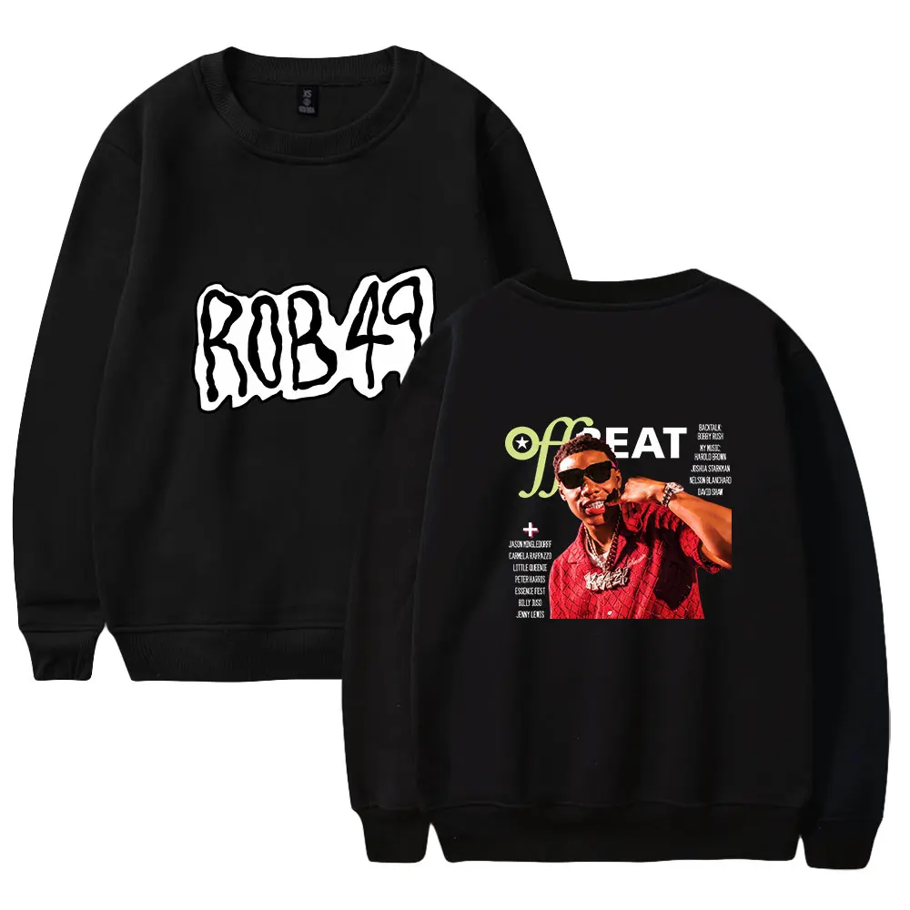 

ROB49 Tour 4GOD Merch Pop Rapper 2024 унисекс уличная одежда с длинным рукавом Женская Мужская толстовка одежда в стиле хип-хоп
