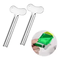 2Pcs Metal Toothpaste Squeezer Holder Lazy Labor-saving Reusable Stainless Steel Tube Creams Paint Squeezer Bathroom 1