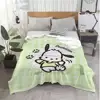 Kawaii Green Pochacco Hairy Blankets for Bed Blanket 150cm X 200cm Home Interior Luxury Bedding Fluffy Plaid Sofa Throw Knee Nap 5