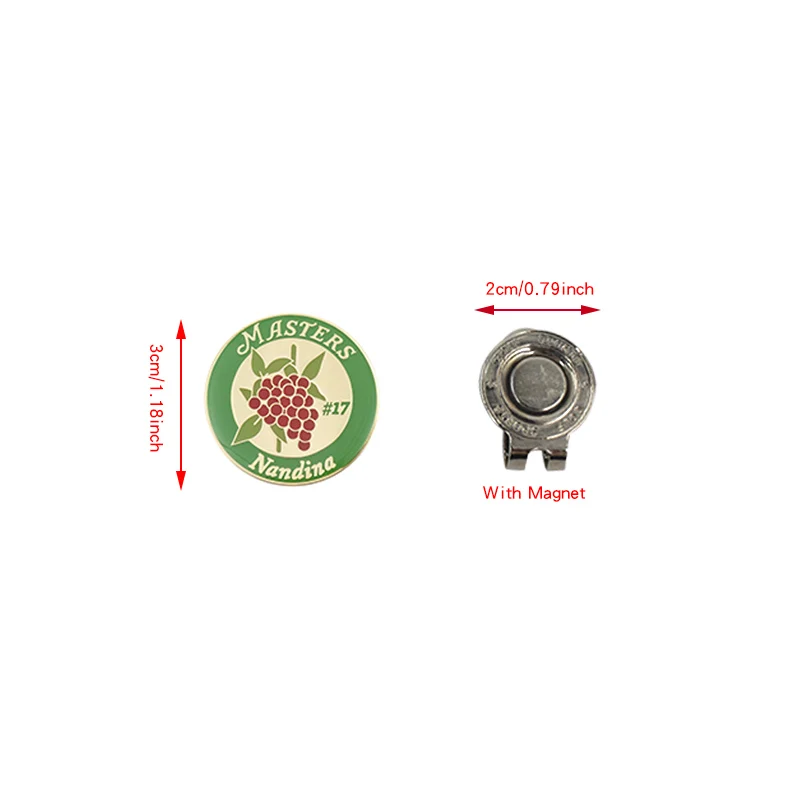 Golf Cap Clip Mark w Magnetic Mark Golf Ball Position Hat Clip Removable Metal Ball Marker Accessories Pack 6 Pcs, golf ball mark,golf hat clip