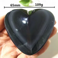 100% Natural Colored obsidian Crsyatl Heart Stone Feng Shui Ornaments Home Decor Powerful Energy Reiki Meditation Chakra Healing 1