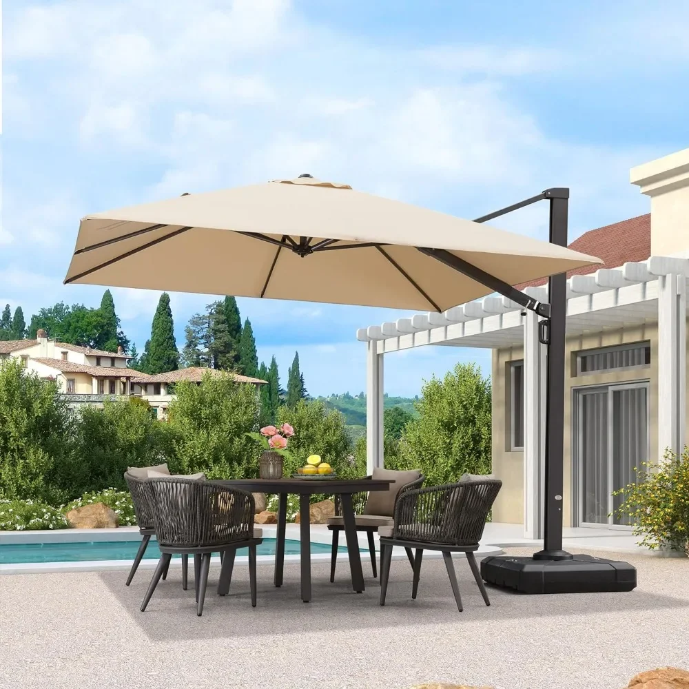 

Patio Umbrella, 10ft Patio Umbrellas,Windproof Offset Umbrellas, with 360° Rotation Cantilever Umbrellas,Patio Umbrella