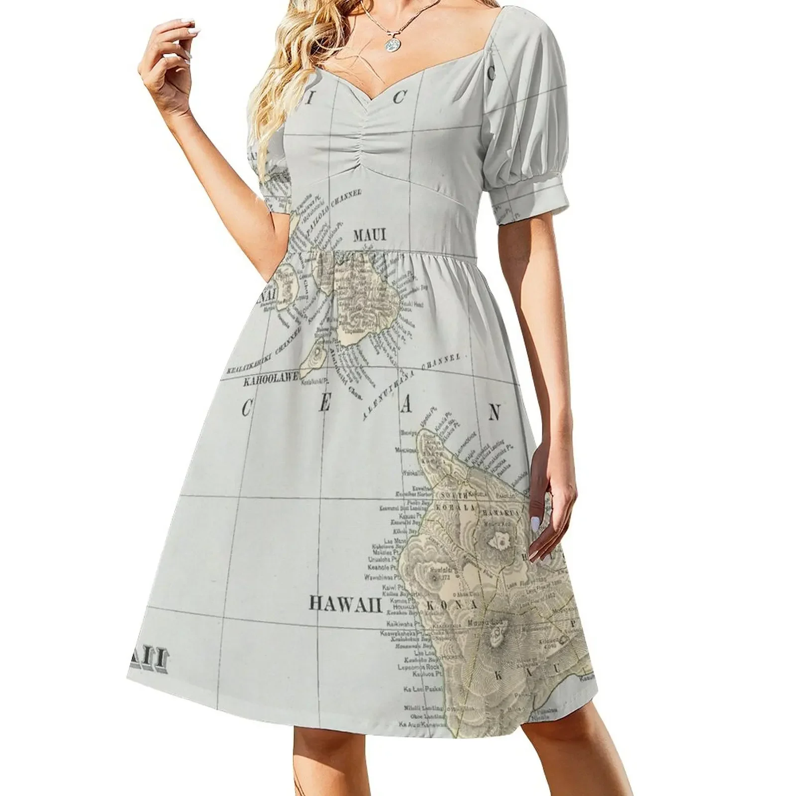 

Vintage Map of Hawaii (1901) Sleeveless Dress prom dresses 2024 birthday dresses for women clothes for women