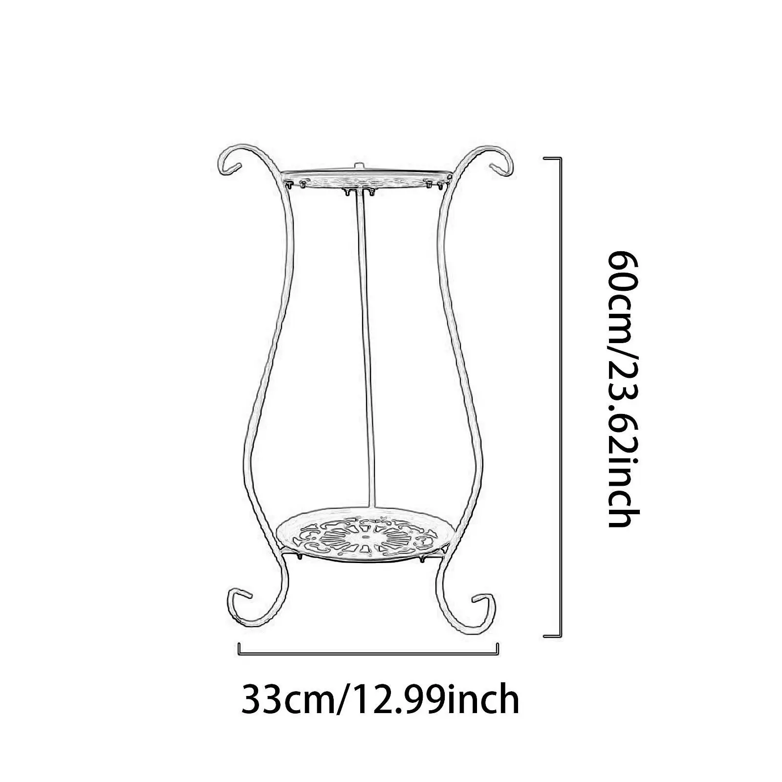 2 Tier Plant Stand Indoor Plant Shelf Metal Multifunctional Flower Display Rack Flower Pot Holder for Living Room Garden Home