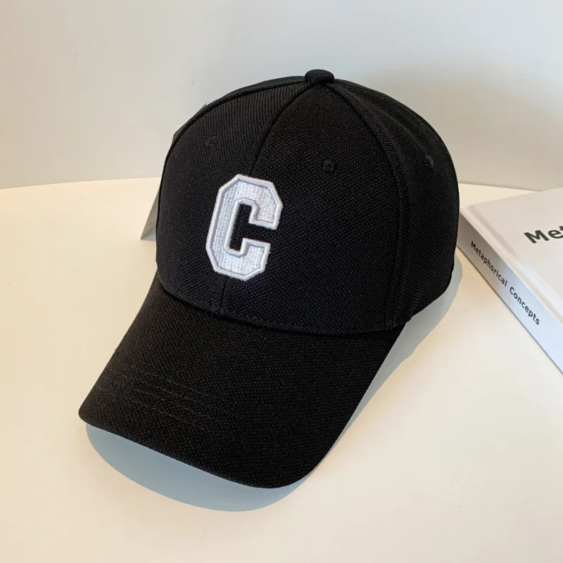 Men's C Letter Embroidered Snapback Baseball Cap – Kpop Fashion Sun Hat