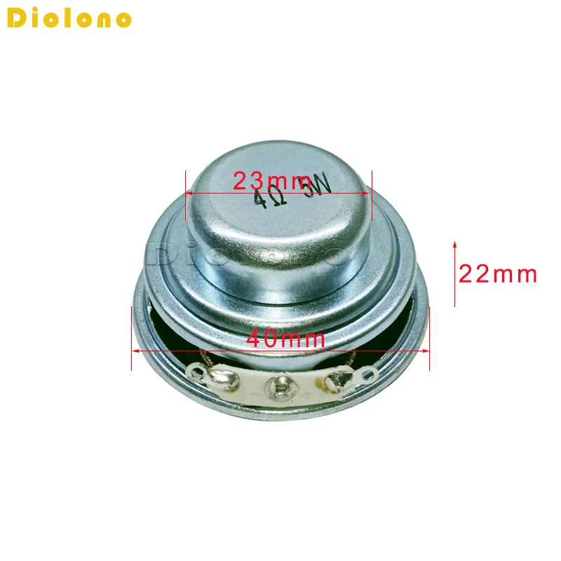 4Ohms 5W 40mm Round 16 Core Dual Neodymium Magnetic Speaker 1.5 inch Yellow Glassfiber Cone Loudspeaker DIY Audio Accessories computer speakers audio speakers