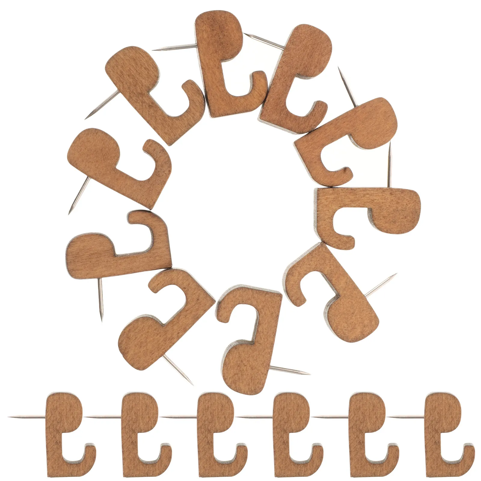 40Pcs 나무 압정핀 고리 사진 고정용 섬세한 푸시핀 게시판 사무용품 장 푸시핀 고리 멀티