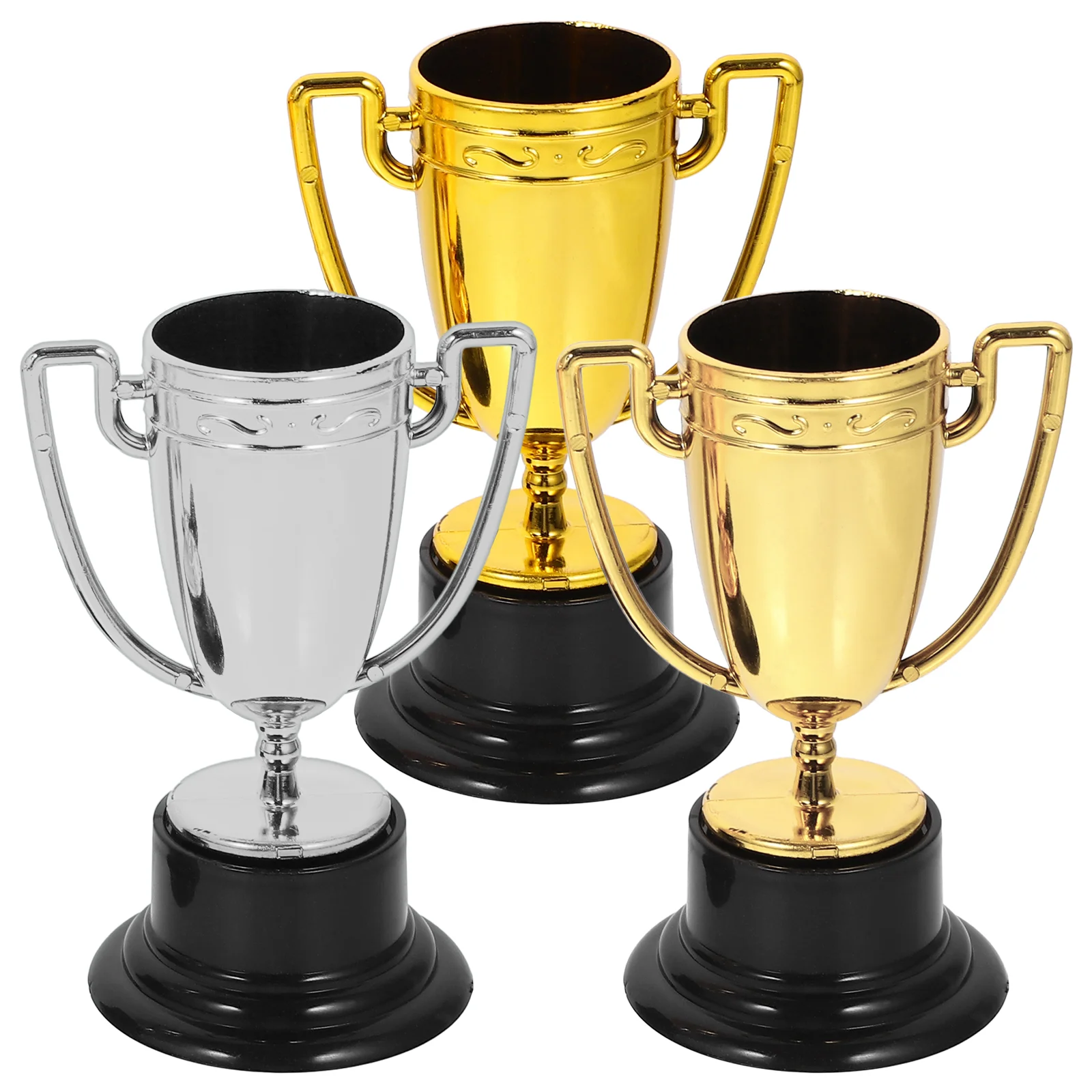 3 Pcs Mini Trophy Award Decorations Creative Plastic Souvenir Gift naments Sports Party Reward Stage Performance Memorabilia