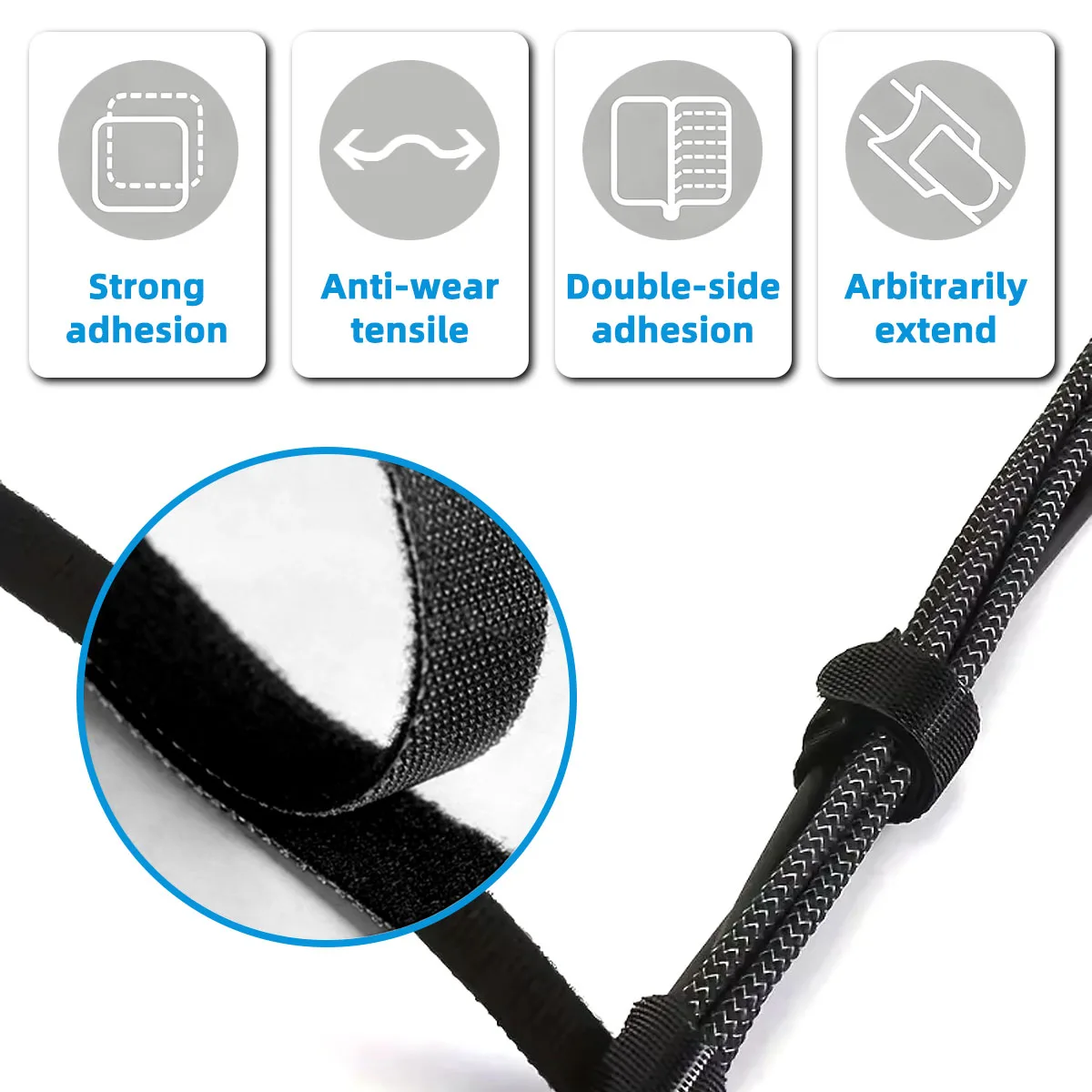 Universal Velcro Cable Management and Organization Strap