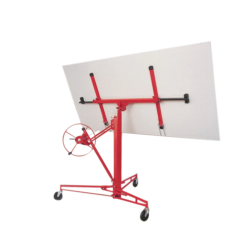 【Breeins】16FT Rolling Drywall Lifter Panel Hoist Jack Tool Heavy Tools
