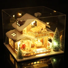 

DIY Wooden Christmas Eve Dollhouse Kit Miniature House with Furniture Diy Miniature House Diy Miniature Dollhouse Kit Roombox