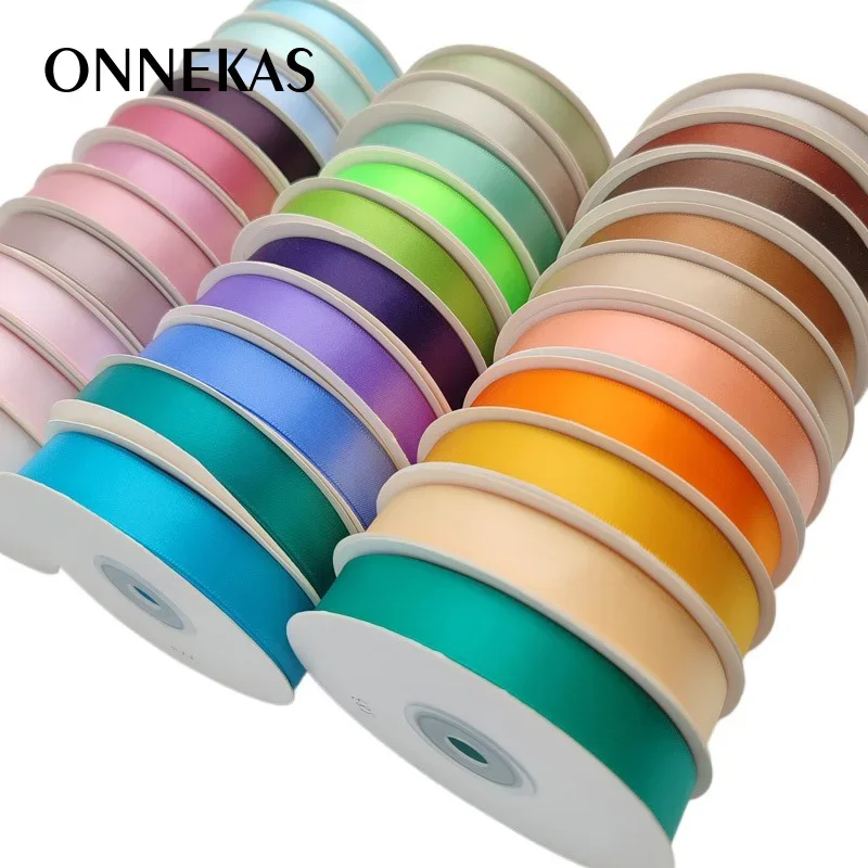 (ON SALE) 5/8" 16mm Silk Ribbon / Double Sided Satin Ribbon for Crafts / Fabric Satin For Sewing Double Face Tape