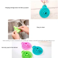 Entonnoir pliable en Silicone, outils de cuisine ménagers, Mini Pot d'huile Portable pour vin 2