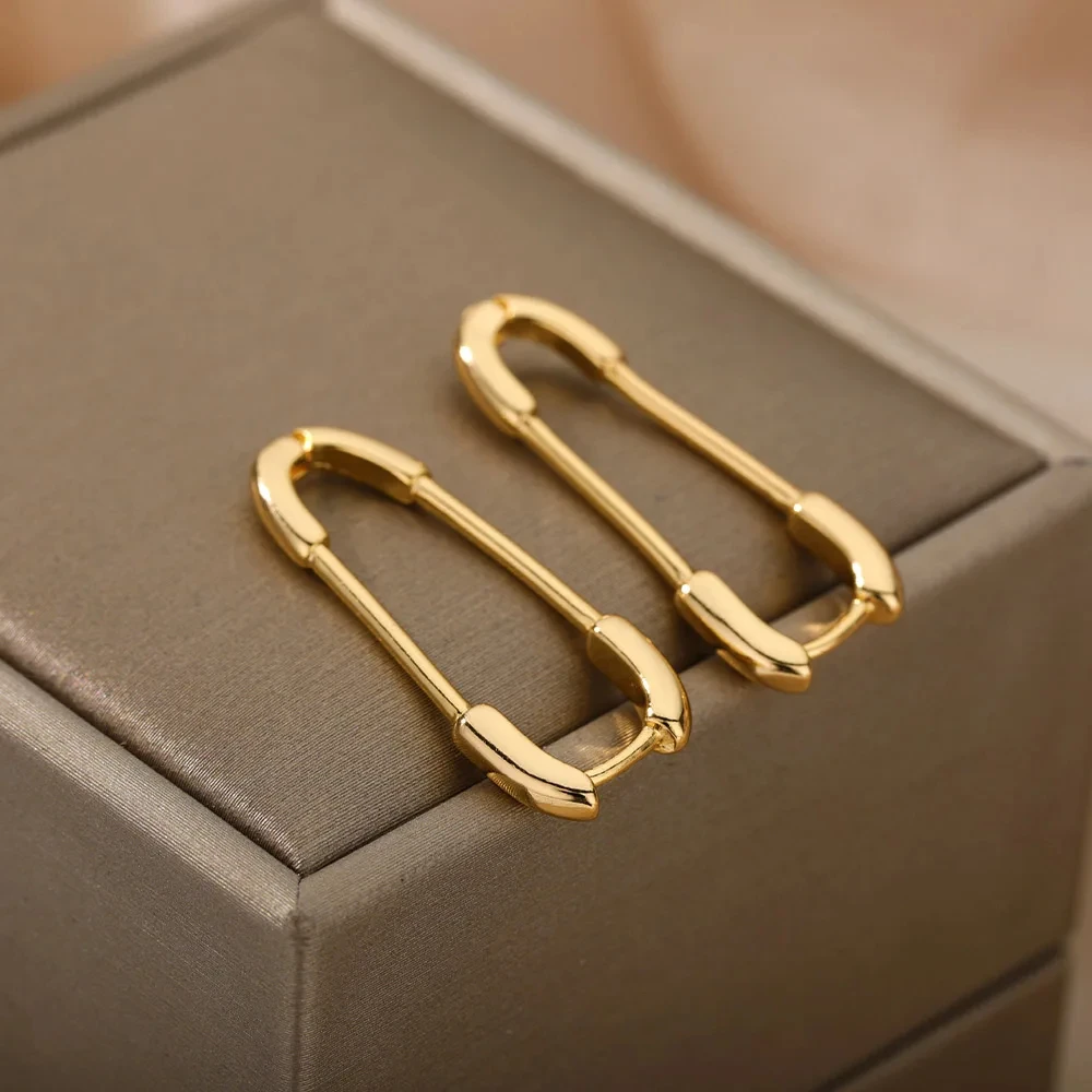 Pin Earrings Stainless Steel