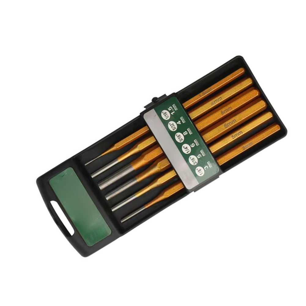Wood carving chisels woodworking drill bits carving chisels automatic punch tool punch tool stone splitter tools 6pcs chisel set cylinder punch woodworking drill chisel punching metal stone demolition carving scaling crushing tools parts