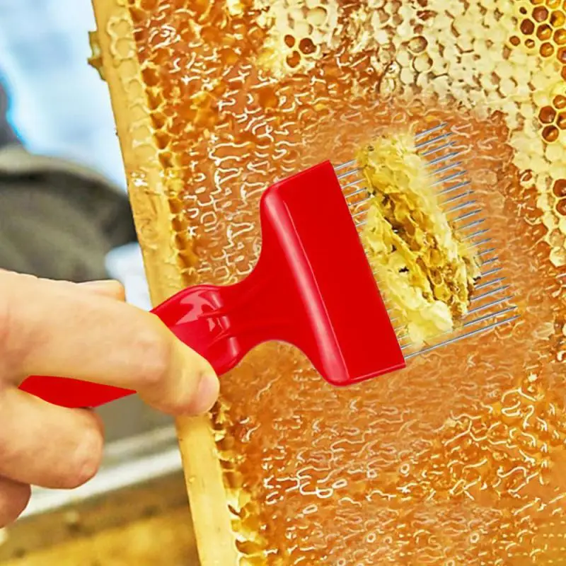 Beekeeping Tools 18 Pin Bee honey Forks Straight Needles Uncapping Forks handle Stainless Steel Honey Sparse Rake Shovel Comb