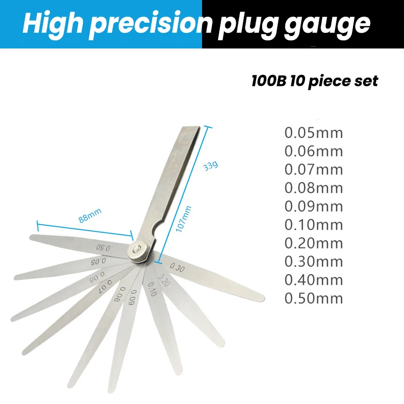 Feeler Gauge High Precision Plug Gauge Range Finder Feeler Gauge Valve Teaching Feele For Measurement Probe Gap