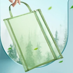 Zipper Mesh Document Clear File Bag Letter Size Bag Office Supplies