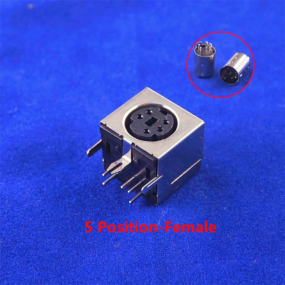 Mini Din 3 4 5 6 7 8 9 Pin Female Circular Receptacle Power Sockets 4
