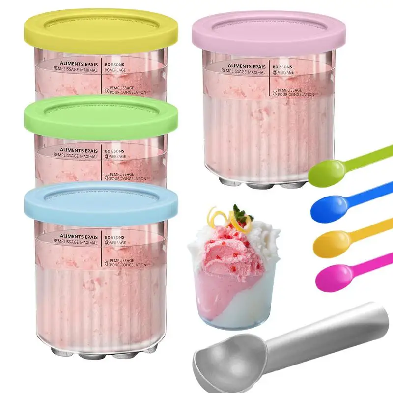 

Ice Cream Pints Cup Ice Cream Pints With Spoon Storage Tool With Sealing Lid For Yogurt Sorbet And Ice Cream