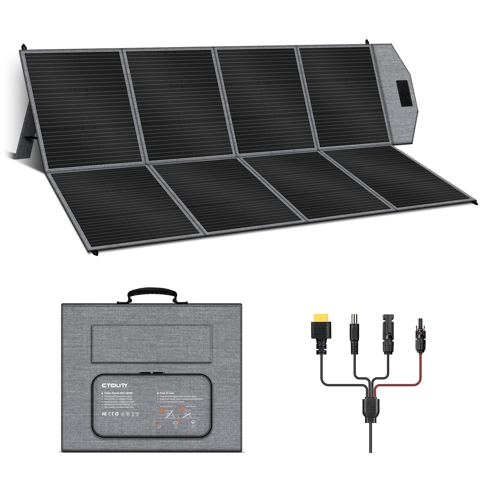2400W ポータブル電源 400W ソーラーパネル ポータブルソーラー発電機