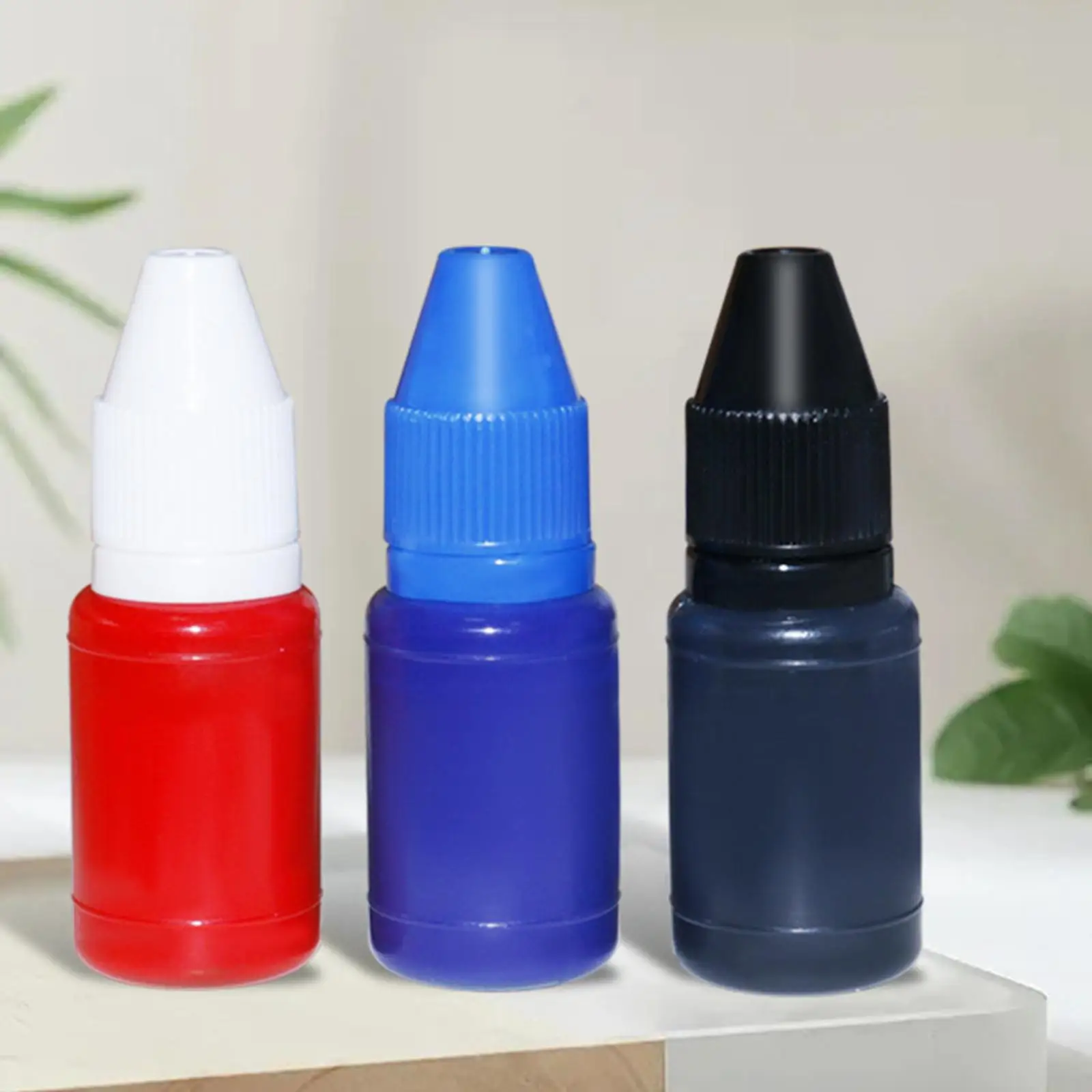 3Pcs 10ml Flash Refill Ink Color Inking Stamp Oil for Paper Making Seal Rolling Stamp Accessories Stamping Machine