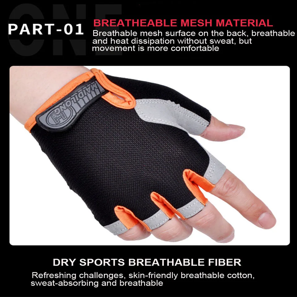 GTUBIKE Men Cycling Bicycle Gloves Half Finger Gym Gloves Women Mitten Breathable Anti-slip Glove Fitness Sport Training Gloves