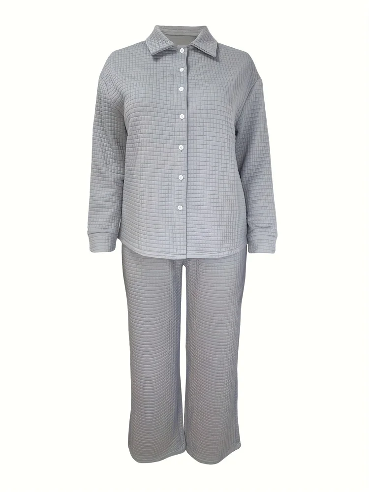 Wmstar Pants Sets Wholesale Plus Size Casual Comfortable Loose Two Piece Set Zipper Top and Pants Matching Dropshopping