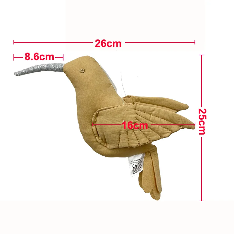 Simulated Hummingbird Swan Wall Hanging Decoration Hanging Plush Stuffed Doll Fabric Children's Room Decor Baby Pillow 6