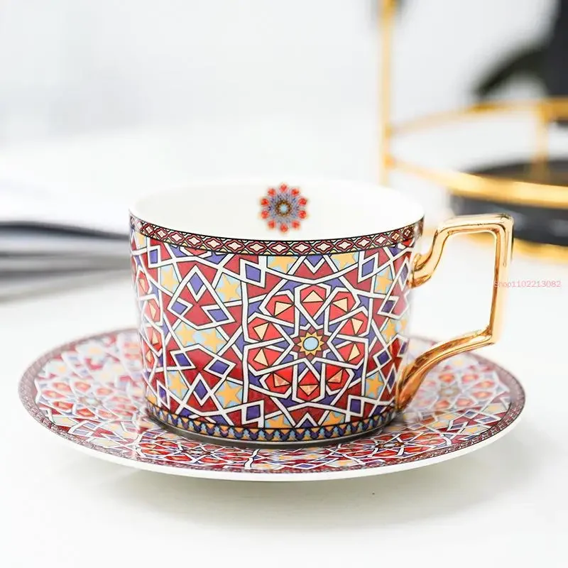 British Ceramic Coffee Cup Set, Vintage Design Tea...