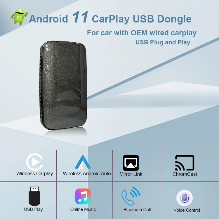 2022 New 4+64G Wireless Carplay IOS Android Auto Ai Box Car Multimedia Player Bluetooth Wifi Usb HDMI Output Youtube Box car media player hdmi Car Multimedia Players