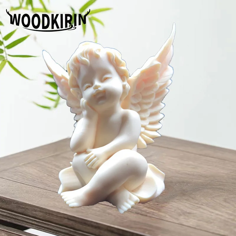 

European Style Holy Angel Decorative Figurines Resin Sculpture Cute Home Room Office Car Accessories The Best Gift