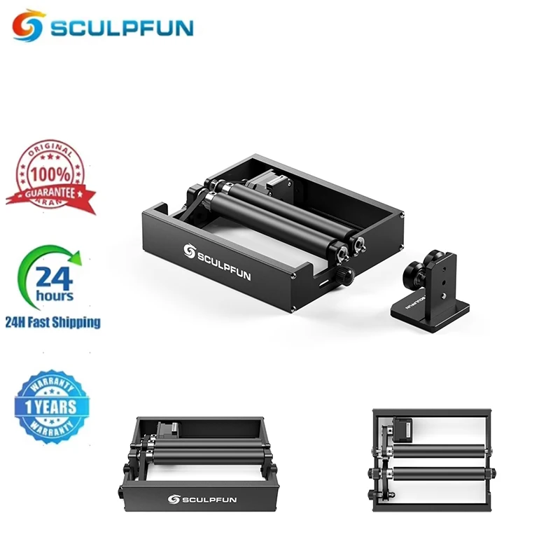 SCULPFUN RA mini Rouleau Rotatif 360 °   Objets cylindriques de gravure rotative pour Machine de gravure Laser C1 iCube iCube Ultra