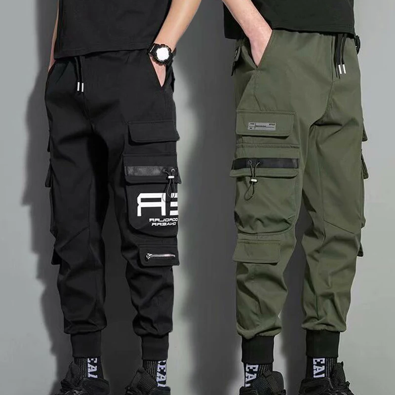 New Hip Hop Joggers Cargo Pants Men Harem Pants Casual Multi-pockets Trousers Black Green Sweatpants Streetwear Casual Men Pants