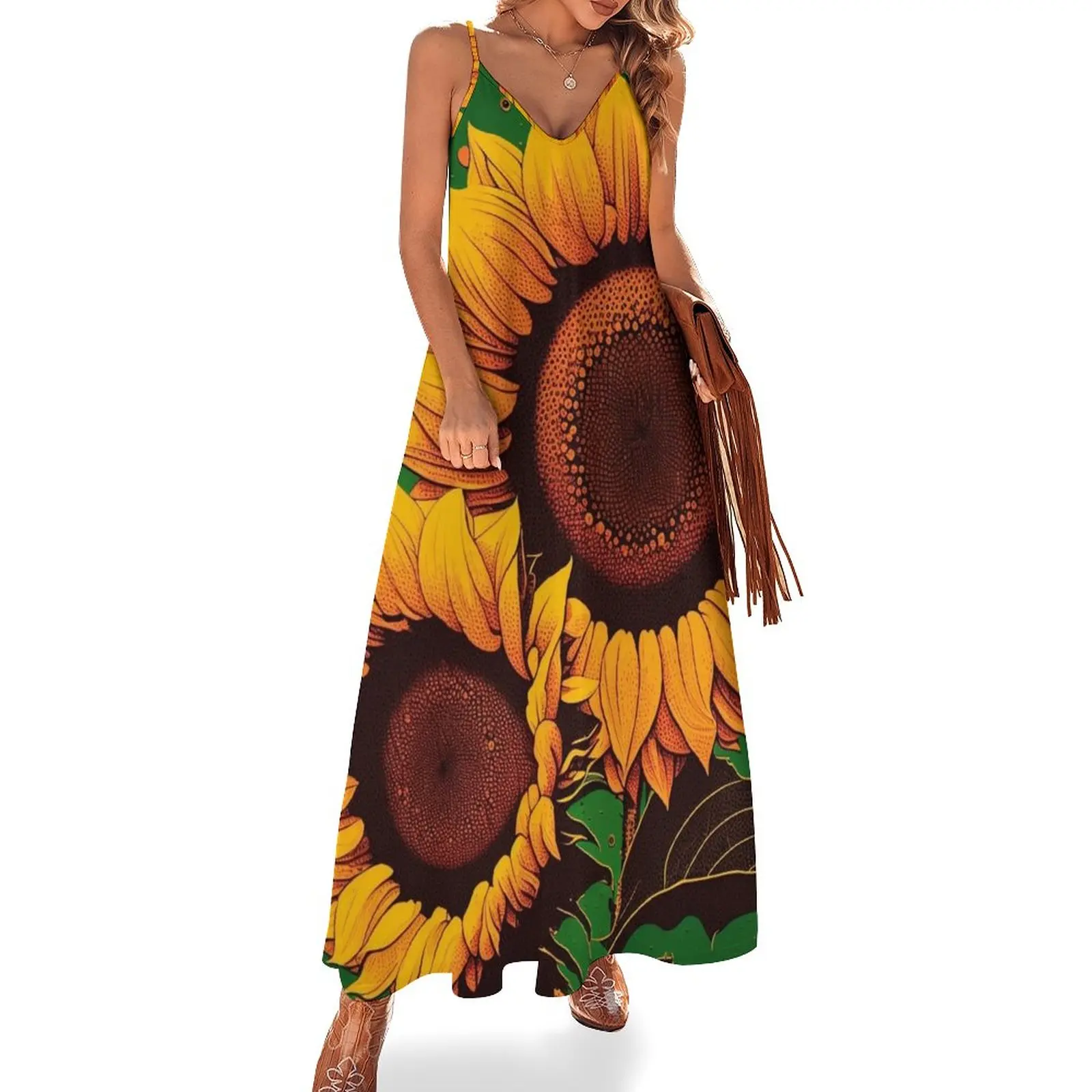 

Sunflowers! Sleeveless Dress Prom gown dresses for women 2024