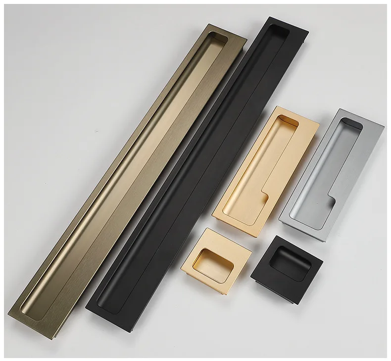 ouro preto quadrado prata móveis armário de móveis armário handl armários de cozinha liga de zinco moderno mobiliário handl