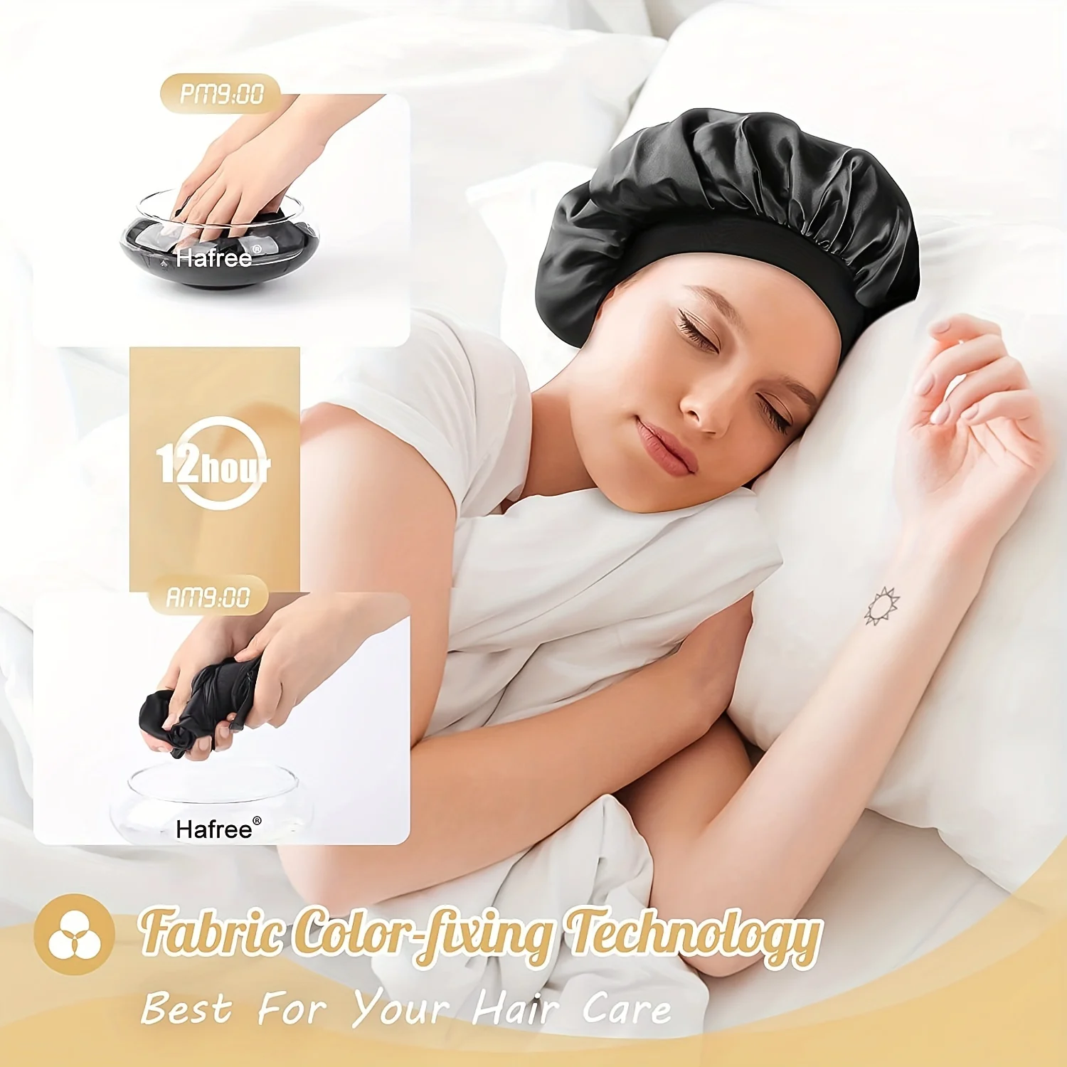 Heißer Verkauf Damenmode Motorhaube Einfarbig Haar Schmaler Rand Elastische Seide Glatte Satin Gesicht Täglichen Hause Casual Schlaf Hut_voghion.com