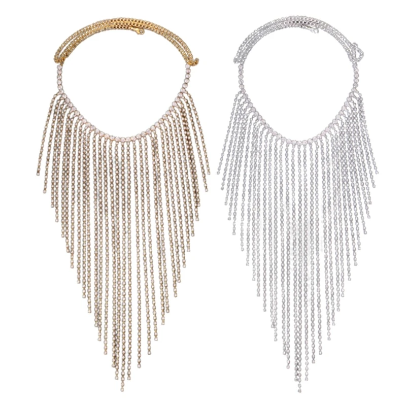 

New Vintage Crystal Blingbling Mask Chain Bridal Face Decoration Party Props
