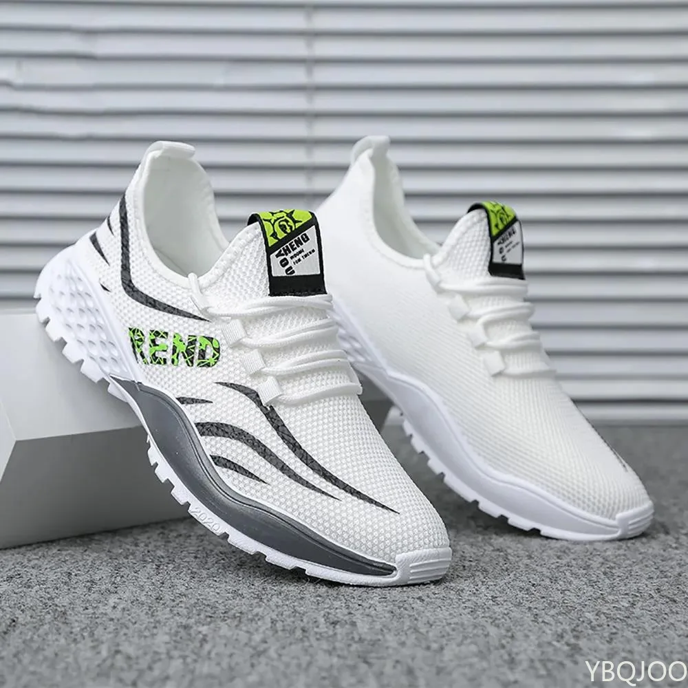

New Men Casual Shoes Breathable Mesh Sneakers Comfortable Walking Footwear Sport Shoes Lace Up Walking Shoes