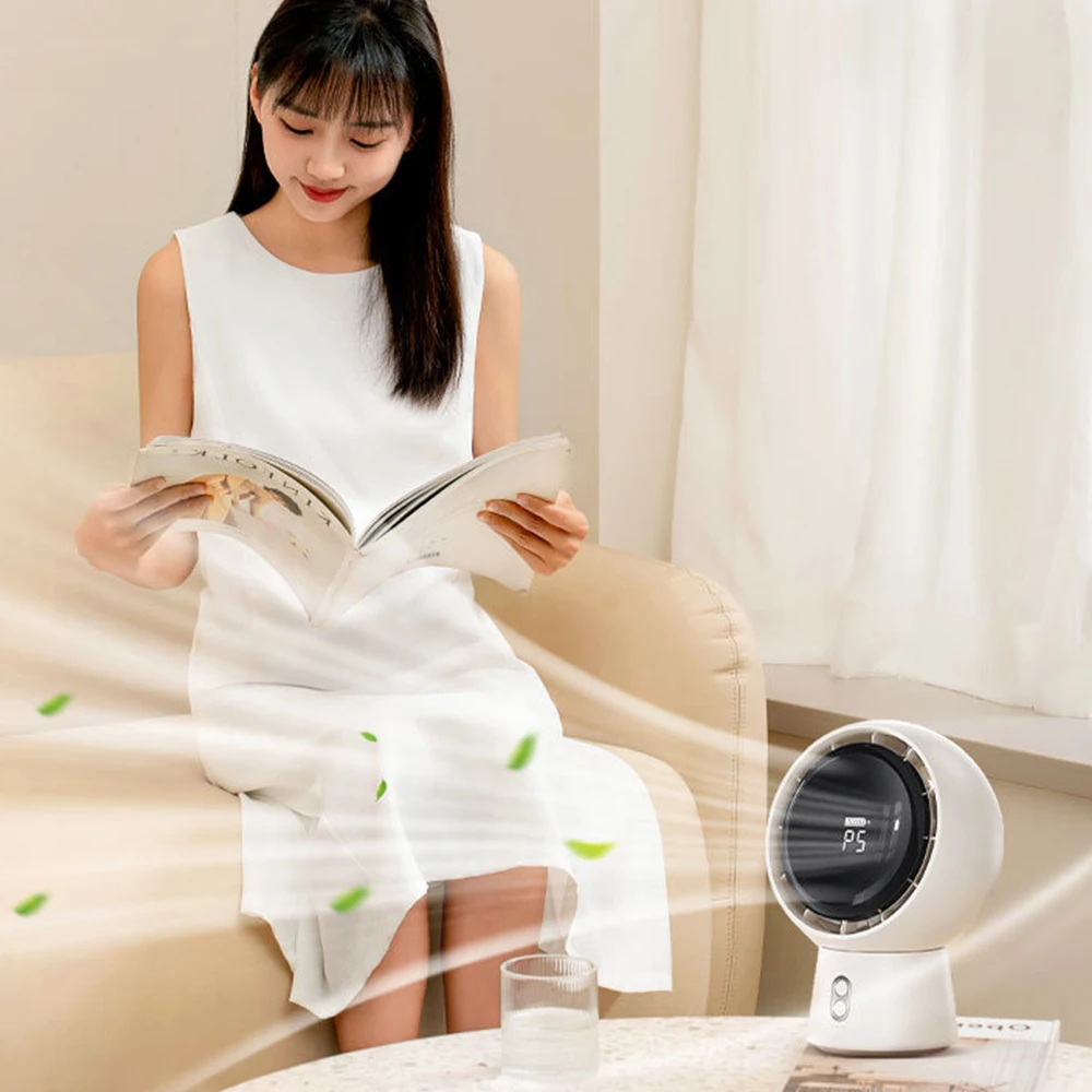 Mini Portable Bladeless Air Circulating Fan USB Rechargeable